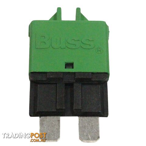 BUSSMANN 30AMP 12-24V Resettable Blade Fuse Circuit Breaker Manual Reset SKU - 10364