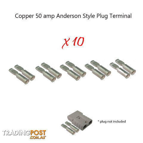 10 x 50 amp Anderson Plug Copper Terminals SKU - 10121