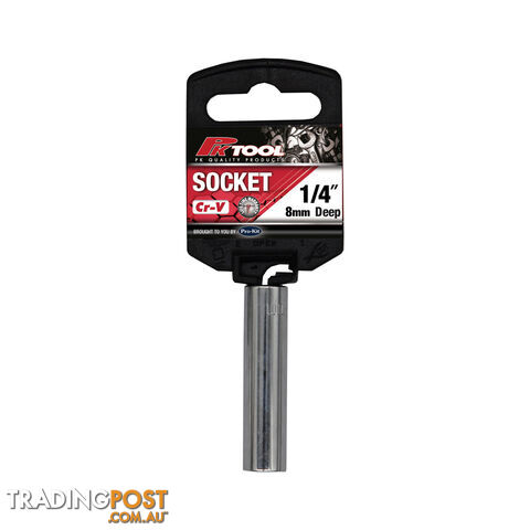 Pk Tools 1/4 " Dr Deep Socket 6pt 8mm/10mm Heavy Duty SKU - PTA01I08, PTA01I10