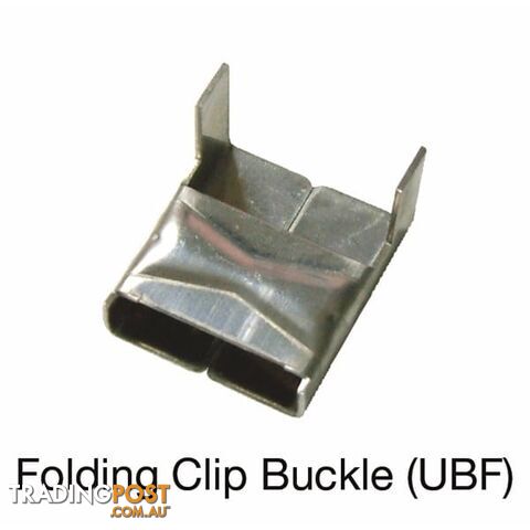 Tridon Folding Clip Buckle to suit 19.0mm (3/4 ") x 0.75mm 100 Pieces SKU - UBF012100