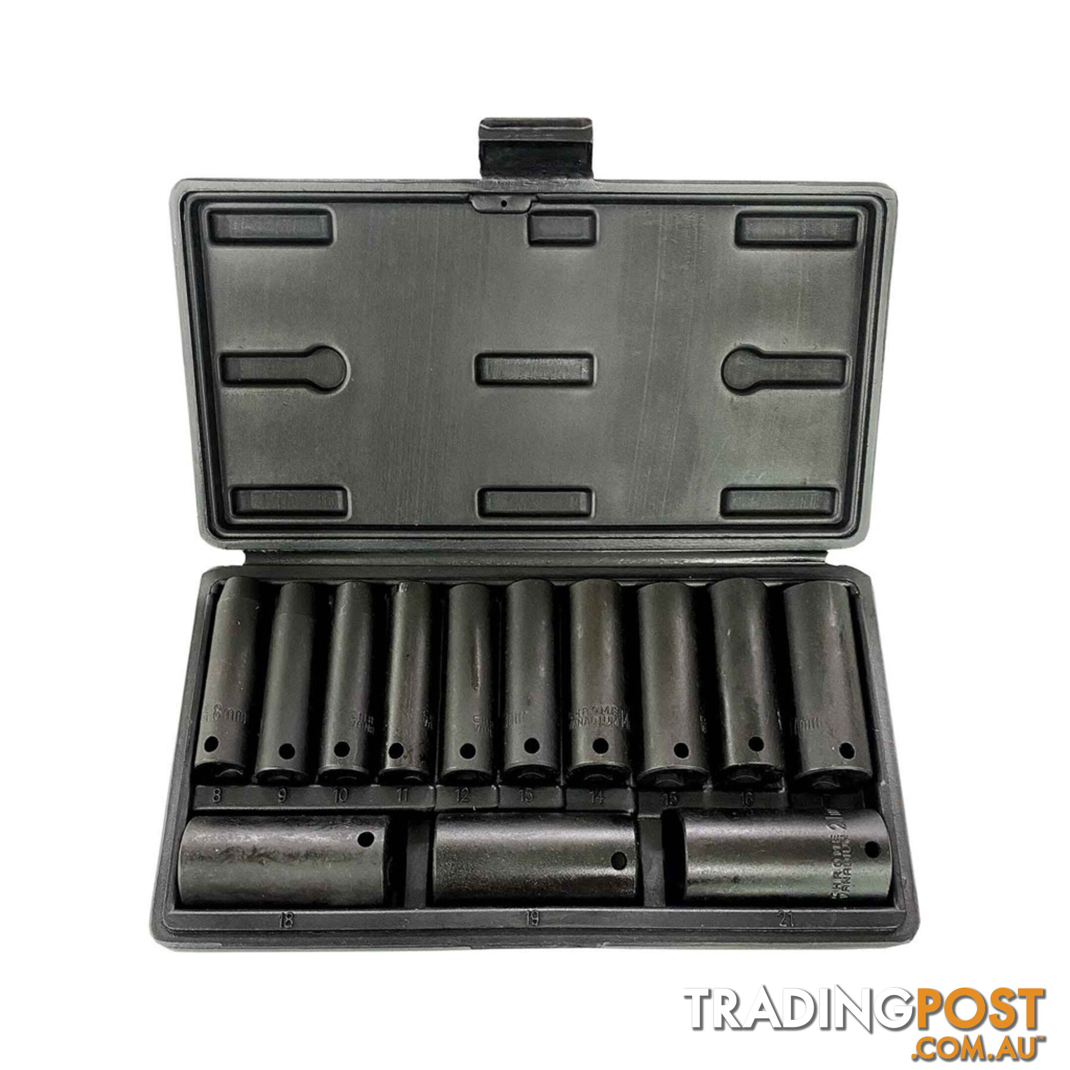 PK Tools 3/8 " Dr 6pt Metric Deep Impact Socket Set  - 13pc SKU - PT11070