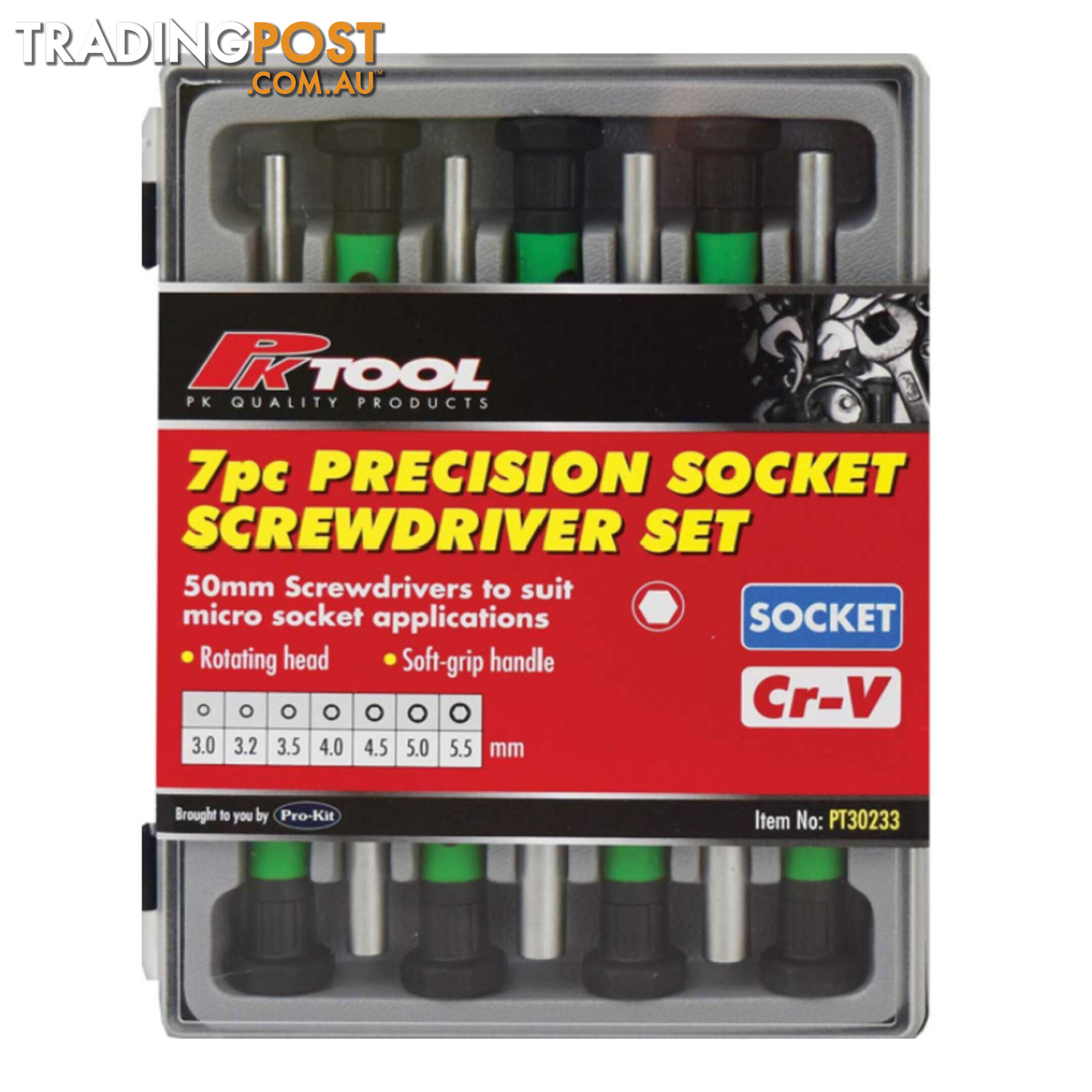 Precision Socket Screwdriver 7pc Set 3.0  - 5.5mm SKU - PT30233