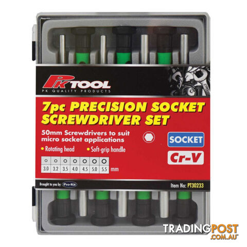 Precision Socket Screwdriver 7pc Set 3.0  - 5.5mm SKU - PT30233
