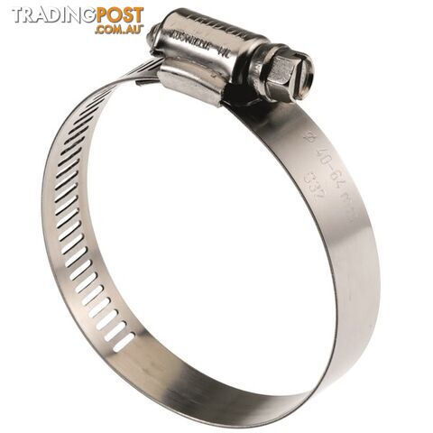 Tridon Full S. Steel Hose Clamps 59mm â 83mm Perforated Band 10pk SKU - HAS044P