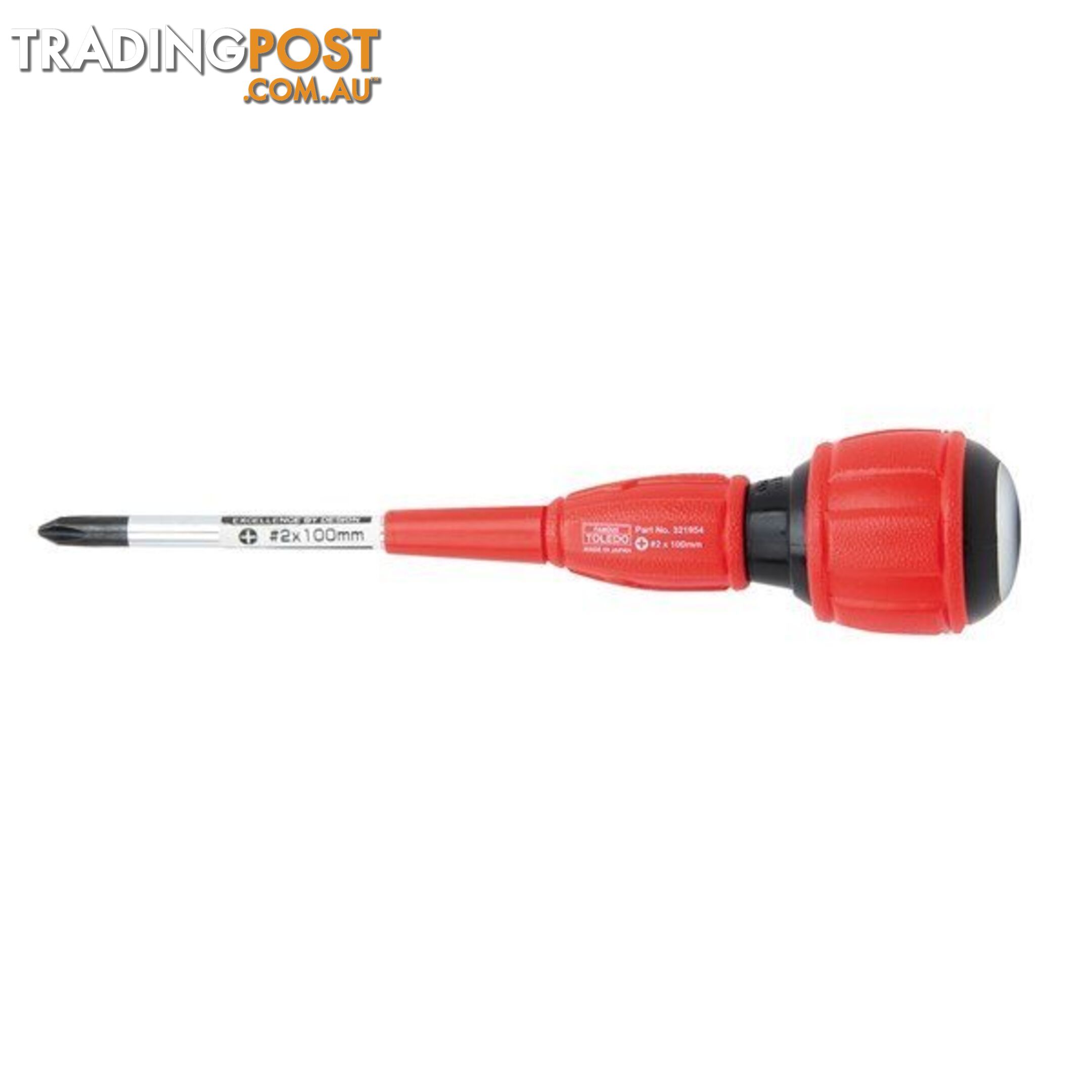 Toledo Screwdriver Strike-Thru Phillips #2 x 100mm SKU - 321954