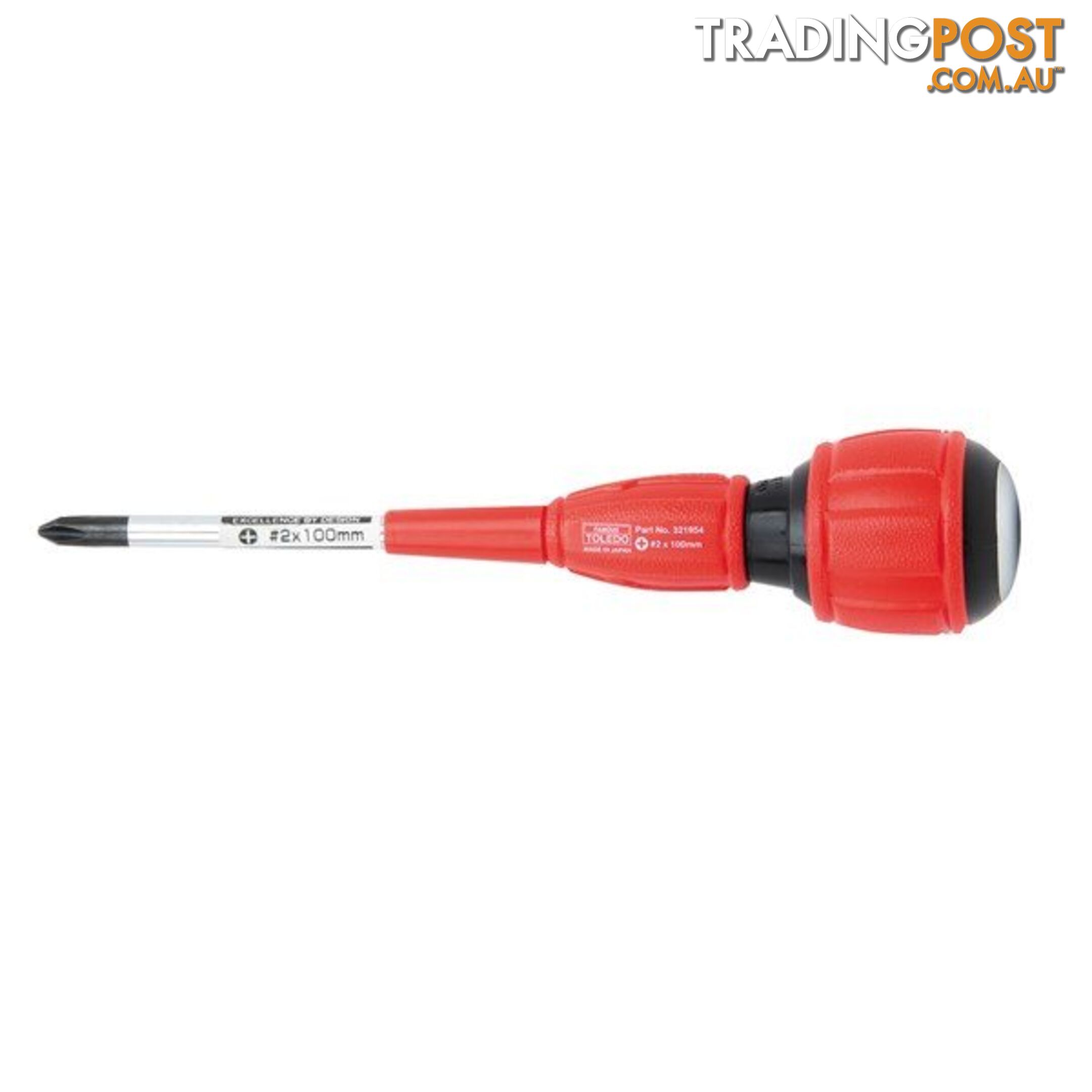 Toledo Screwdriver Strike-Thru Phillips #2 x 100mm SKU - 321954