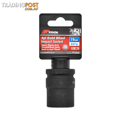 PK Tool 3/4 " Dr 19/21mm Budd Wheel Impact Socket 52mm Long SKU - PT10220, PT10221