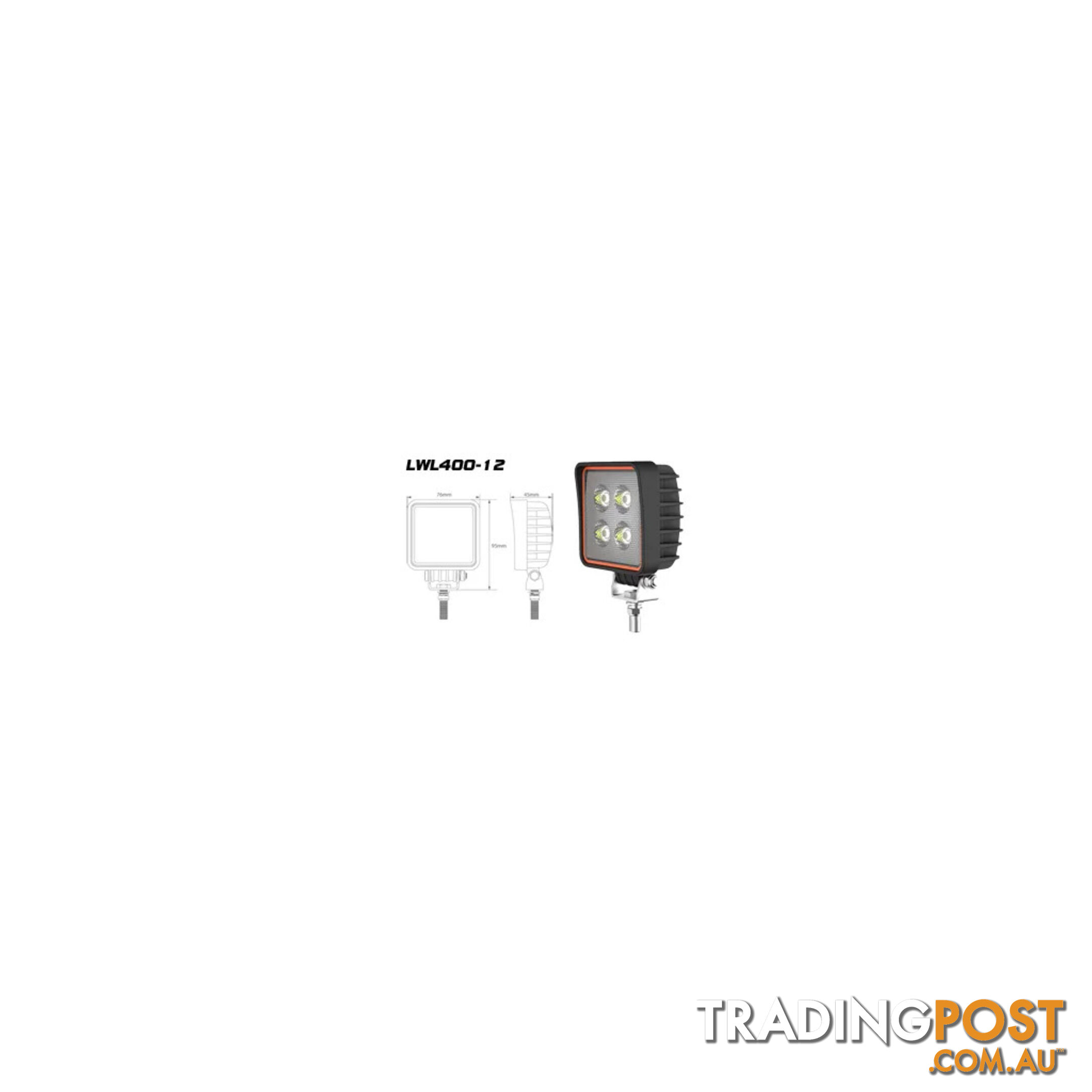 Whitevision 12/27/48W Square LED Work Lamp 9-33V Flood Beam SKU - LWL400-12, LWL400-27, LWL400-48