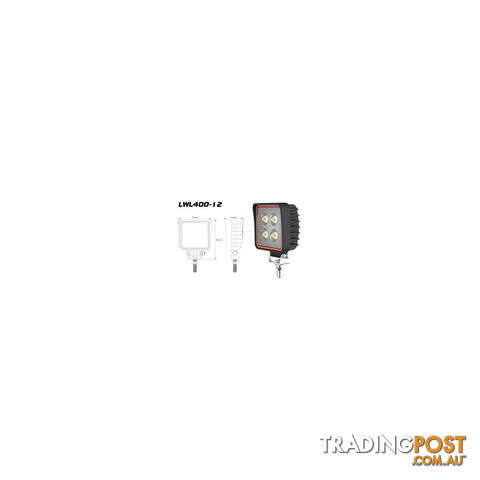 Whitevision 12/27/48W Square LED Work Lamp 9-33V Flood Beam SKU - LWL400-12, LWL400-27, LWL400-48