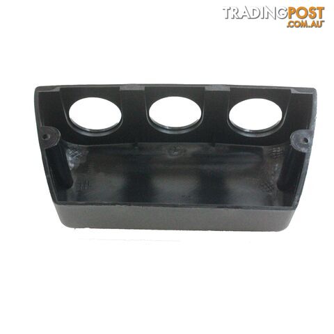 Triple Hole Surface Mount Inlet Socket Heavy Duty Plastic 30mm Diameter SKU - BB-Tripledome