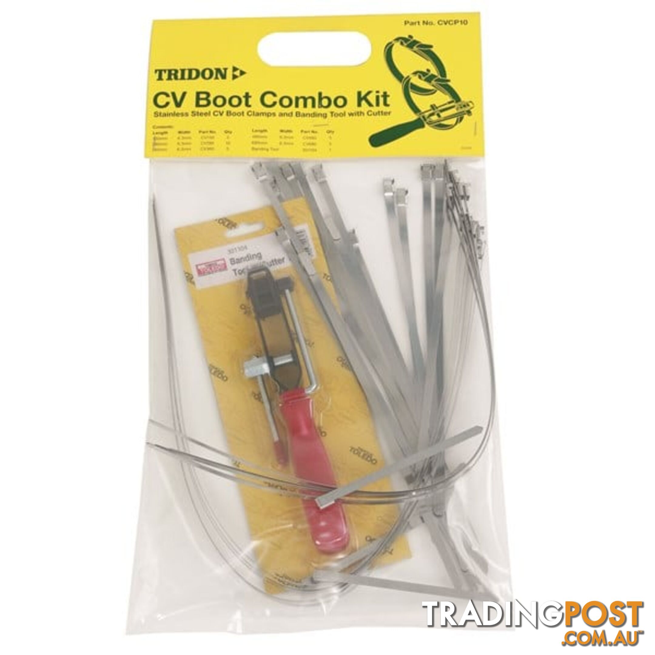 Tridon CV Boot Clamp Pack 31pc Set Inc CV Clamp Tool with Cutter All Sizes SKU - CVCP10