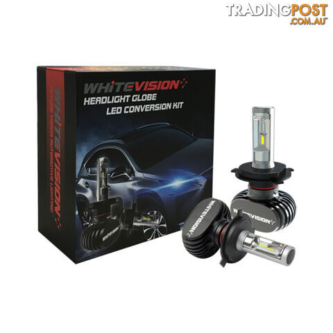 WhiteVision 9-32V Headlamp Globe LED Conversion Kits L/H 25W SKU - LHL-H1, LHL-H4, LHL-H7, LHL-H9, LHL-H11, LHL-HB3, LHL-HB4