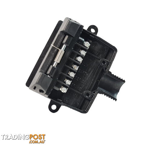 Trailer Vision 7 Pin Flat Male Plug   7 Pin Female Socket with Terminal Springs SKU - TV106FTV105F