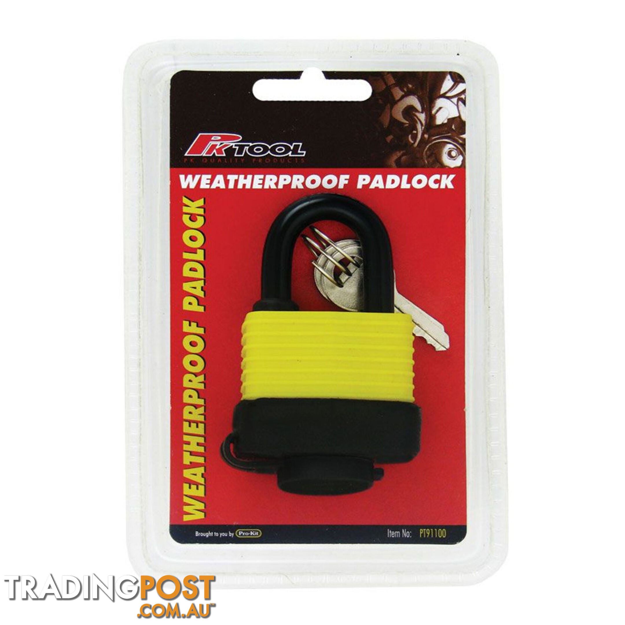 PK Tools Weatherproof Padlock 40mm with 2 x keys SKU - PT91100