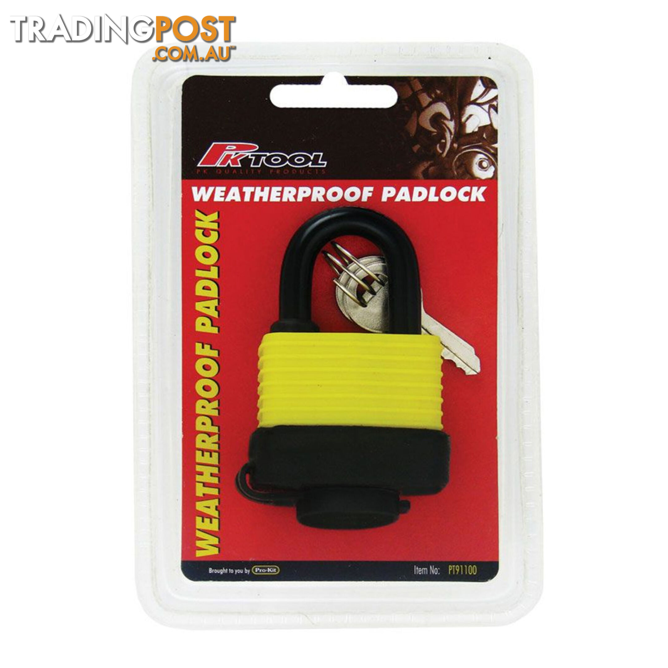 PK Tools Weatherproof Padlock 40mm with 2 x keys SKU - PT91100