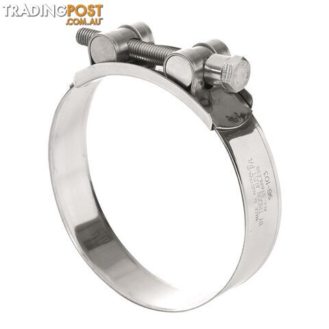 Tridon T-Bolt Hose Clamp 44mm â 47mm All Stainless Solid Band Single Buy SKU - TTBS44-47Single