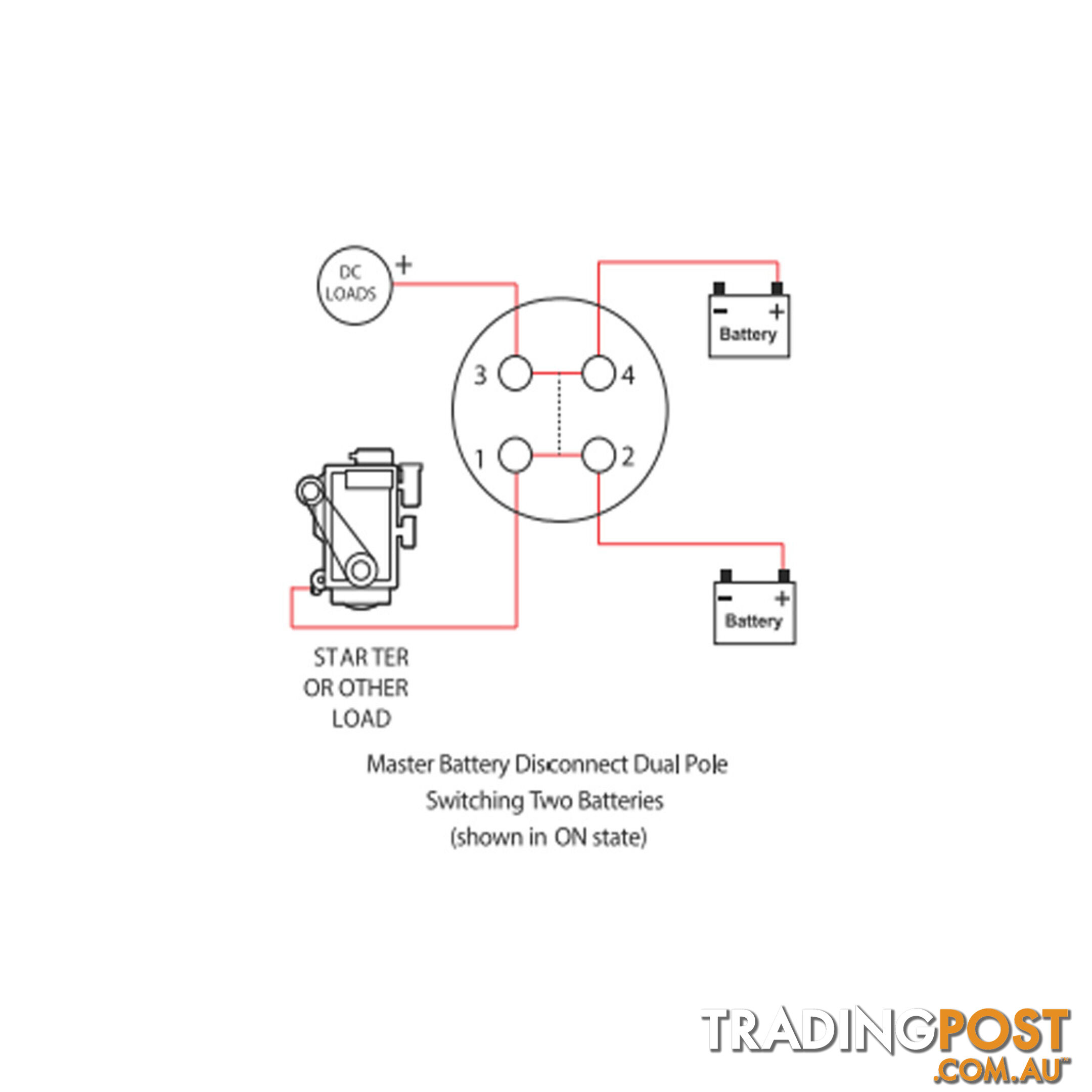 Master Disconnect Switch 500 amp 48vdc Single or Dual Battery