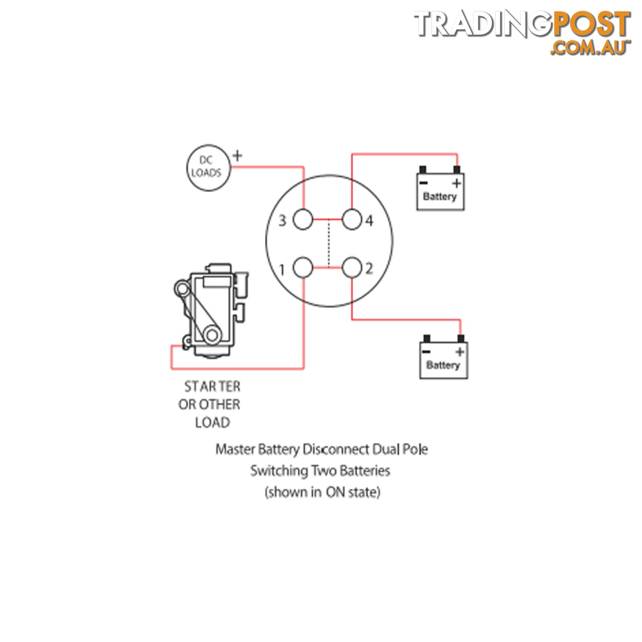 Master Disconnect Switch 500 amp 48vdc Single or Dual Battery