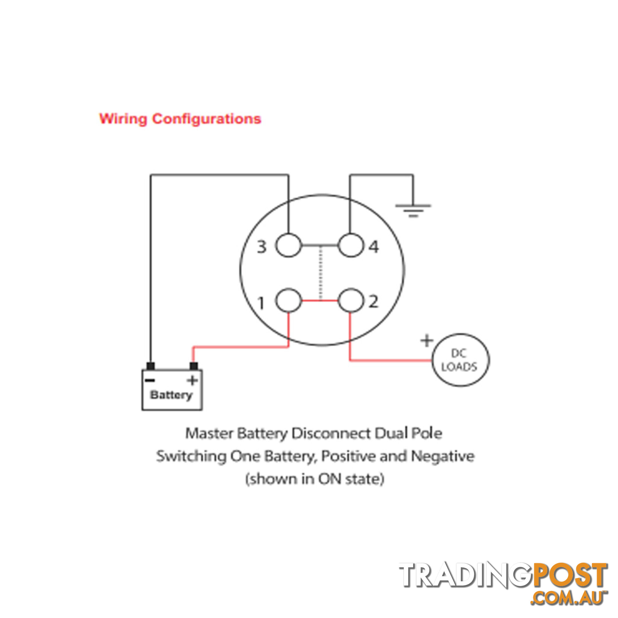 Master Disconnect Switch 500 amp 48vdc Single or Dual Battery