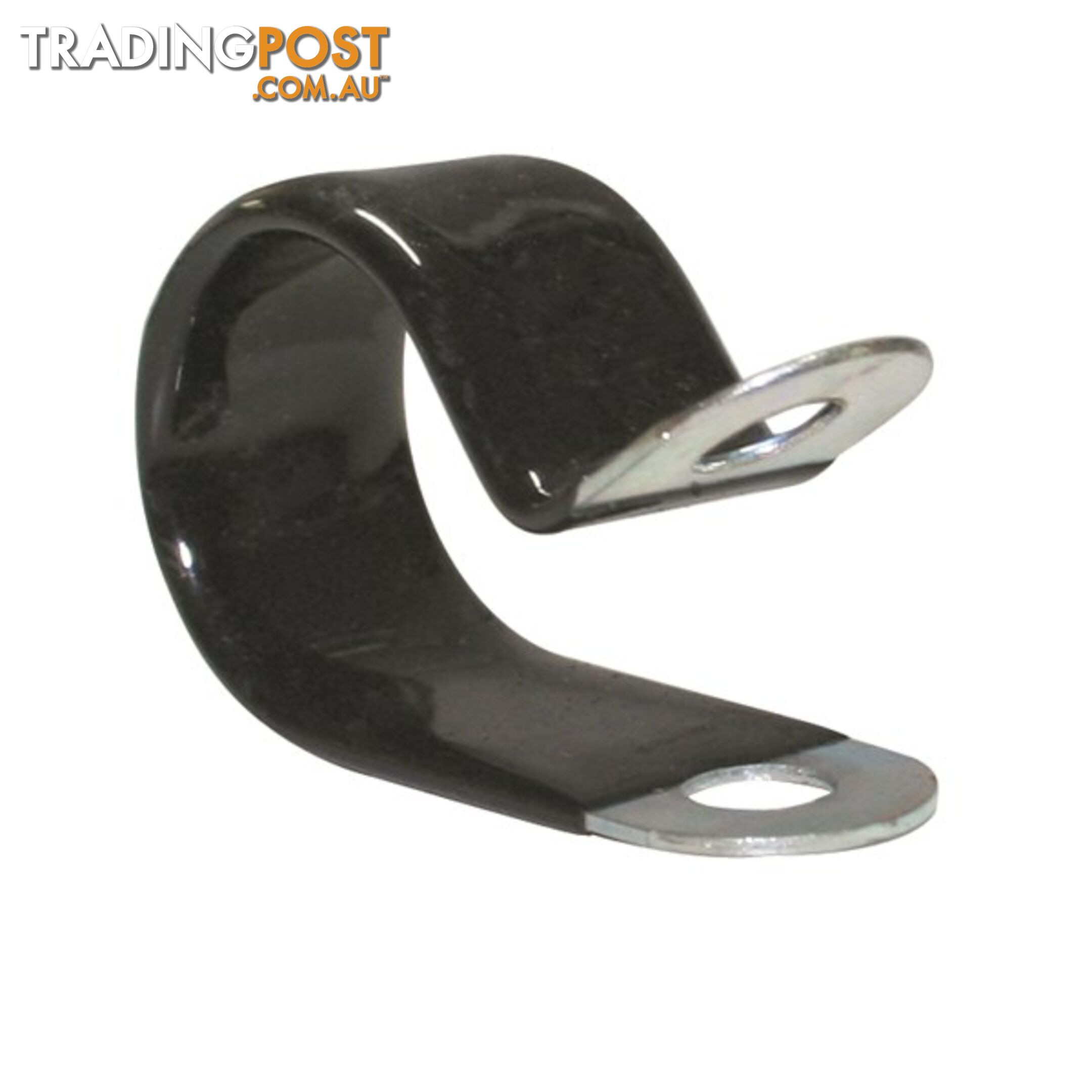 Vinyl Coated Hose   Cable Clamp 21mm (13/16?) Dia 15mm Band 6.3mm Hole 10pk SKU - CAI2110P