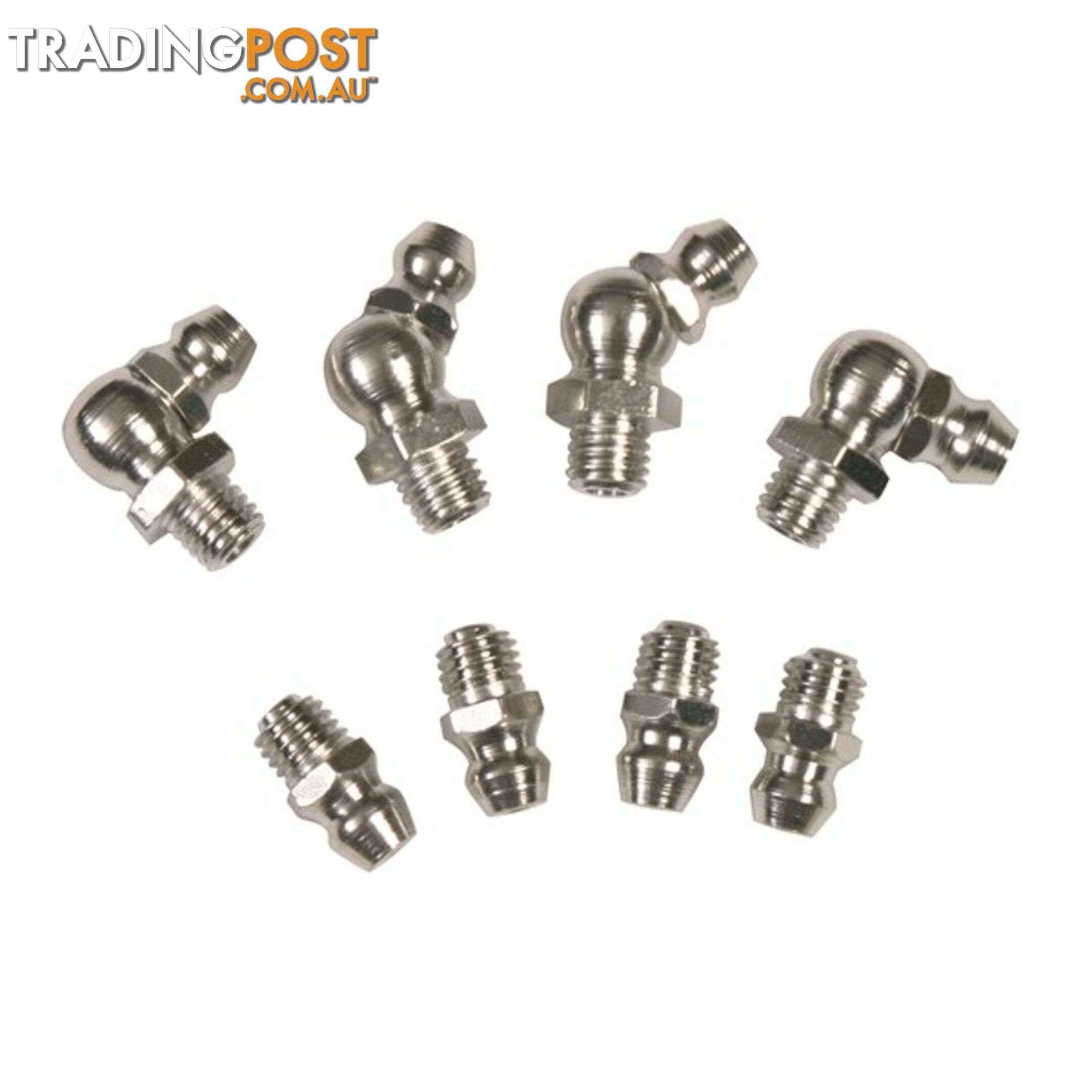 Toledo Grease Nipple Stainless Steel  - 1/4â â 28 SAE-LT Taper Thread Short 90Â° (10 Pk.) SKU - 305377