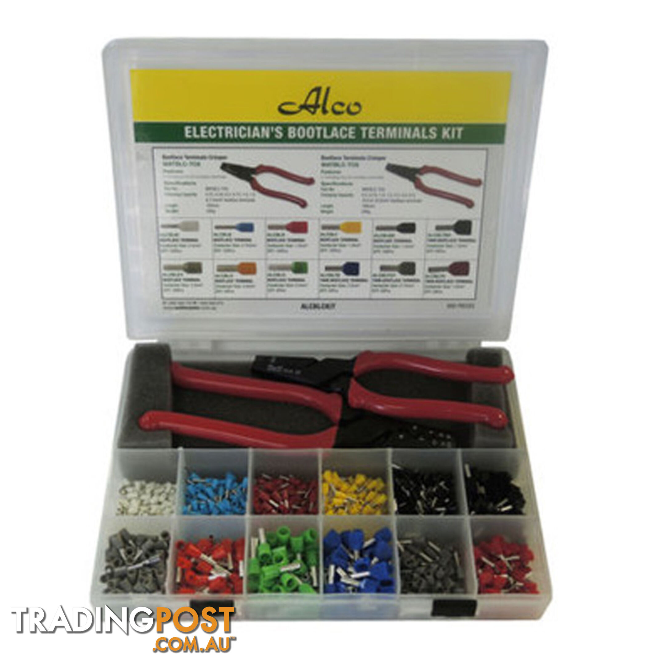 Electricians Bootlace Terminal Kit 802pc 0.5mm2  - 16mm2 ALCO inc Tools SKU - ALCBLCKIT