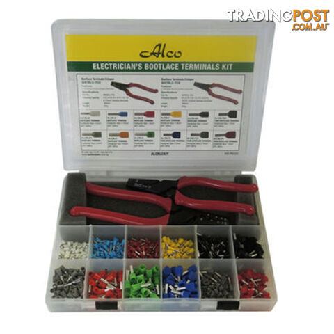 Electricians Bootlace Terminal Kit 802pc 0.5mm2  - 16mm2 ALCO inc Tools SKU - ALCBLCKIT
