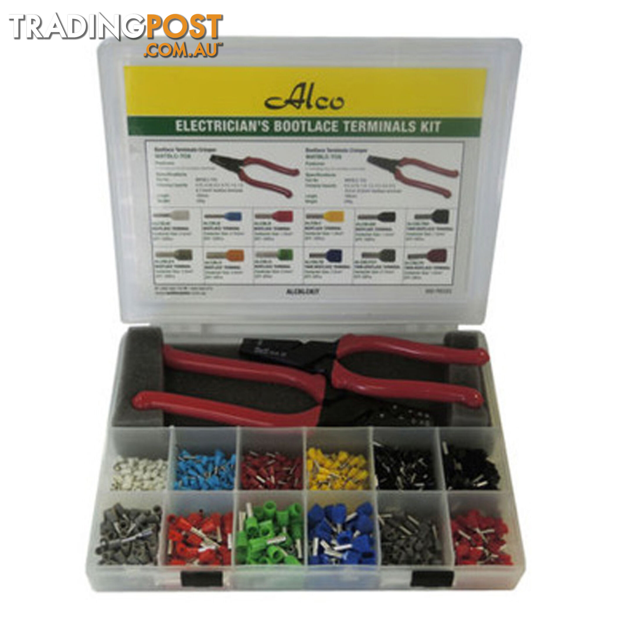 Electricians Bootlace Terminal Kit 802pc 0.5mm2  - 16mm2 ALCO inc Tools SKU - ALCBLCKIT