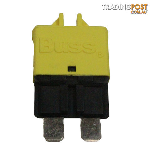 Bussman 20 amp 12-24V Resettable Blade Fuse Circuit Breaker Manual Reset SKU - 10366