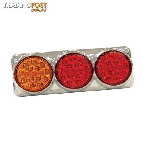LV LED Tail Light Stop Tail Indicator Lamp Chrome Housing 12 / 24v SKU -...
