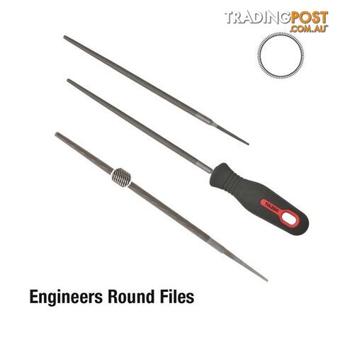 Toledo Round File Smooth  - 100mm SKU - 04RD03CD