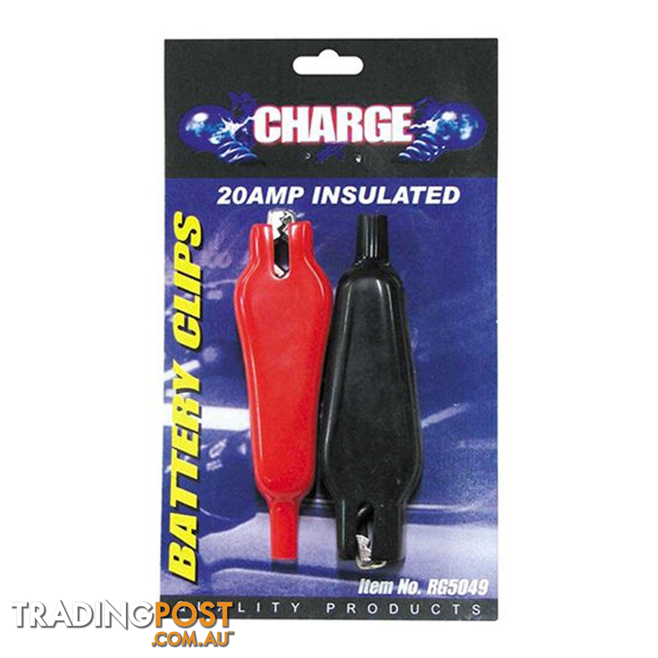 Charge Battery Clamps 20 amps Pos / Neg Fully Insulated 2pc SKU - RG5049