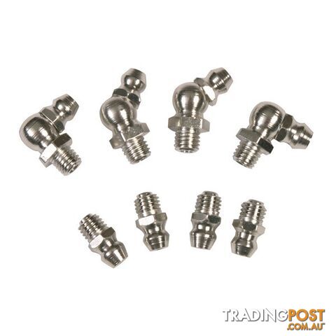 Toledo Grease Nipple Stainless Steel  - 1/8â â 27 Pipe Threads PTF â Special Short 45Â° (10 Pk.) SKU - 305372