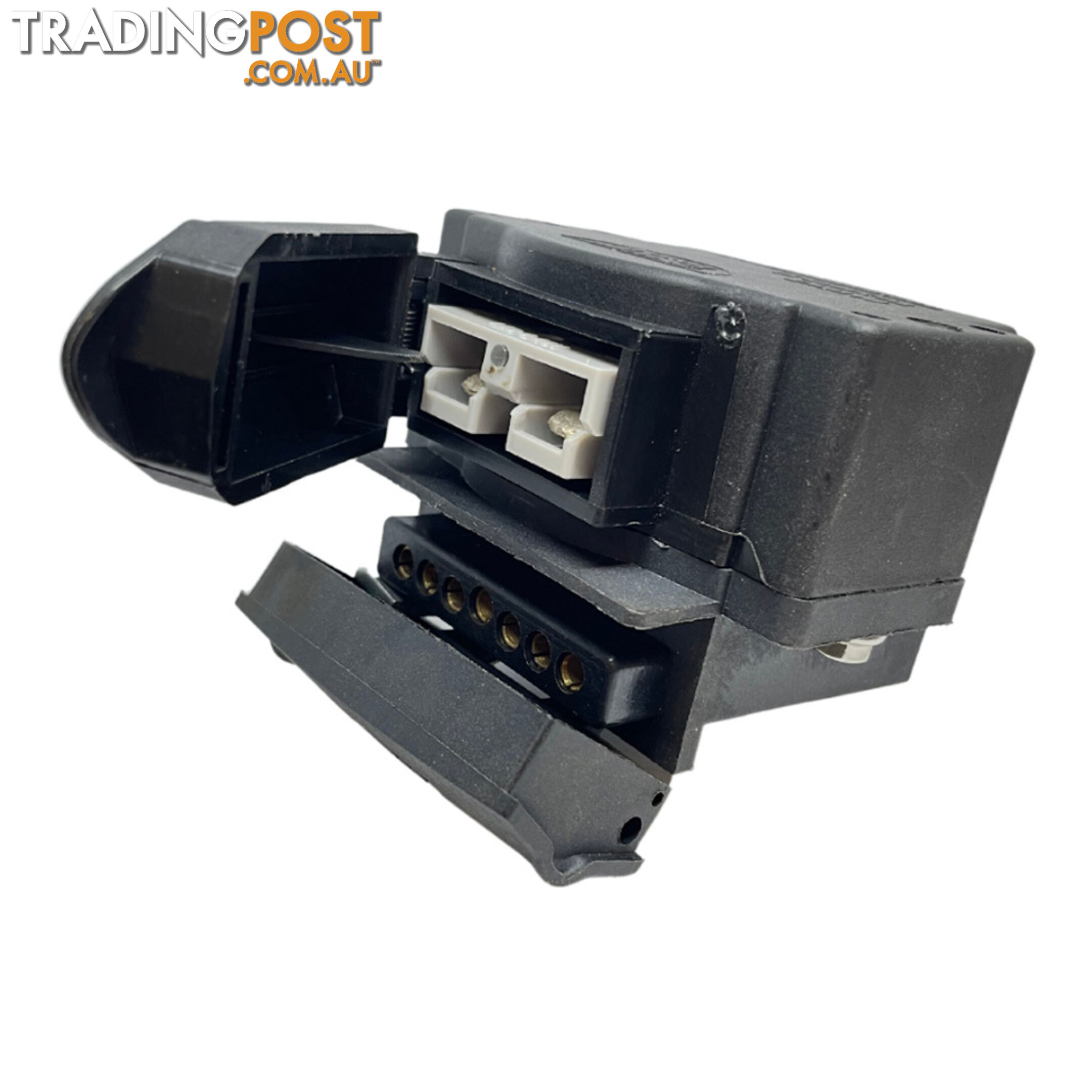 Trailer Vision 7 Pin Trailer Flat   50a Anderson Style Plug Vertical Housing SKU - TV-14665-50-7