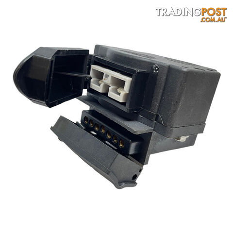 Trailer Vision 7 Pin Trailer Flat   50a Anderson Style Plug Vertical Housing SKU - TV-14665-50-7