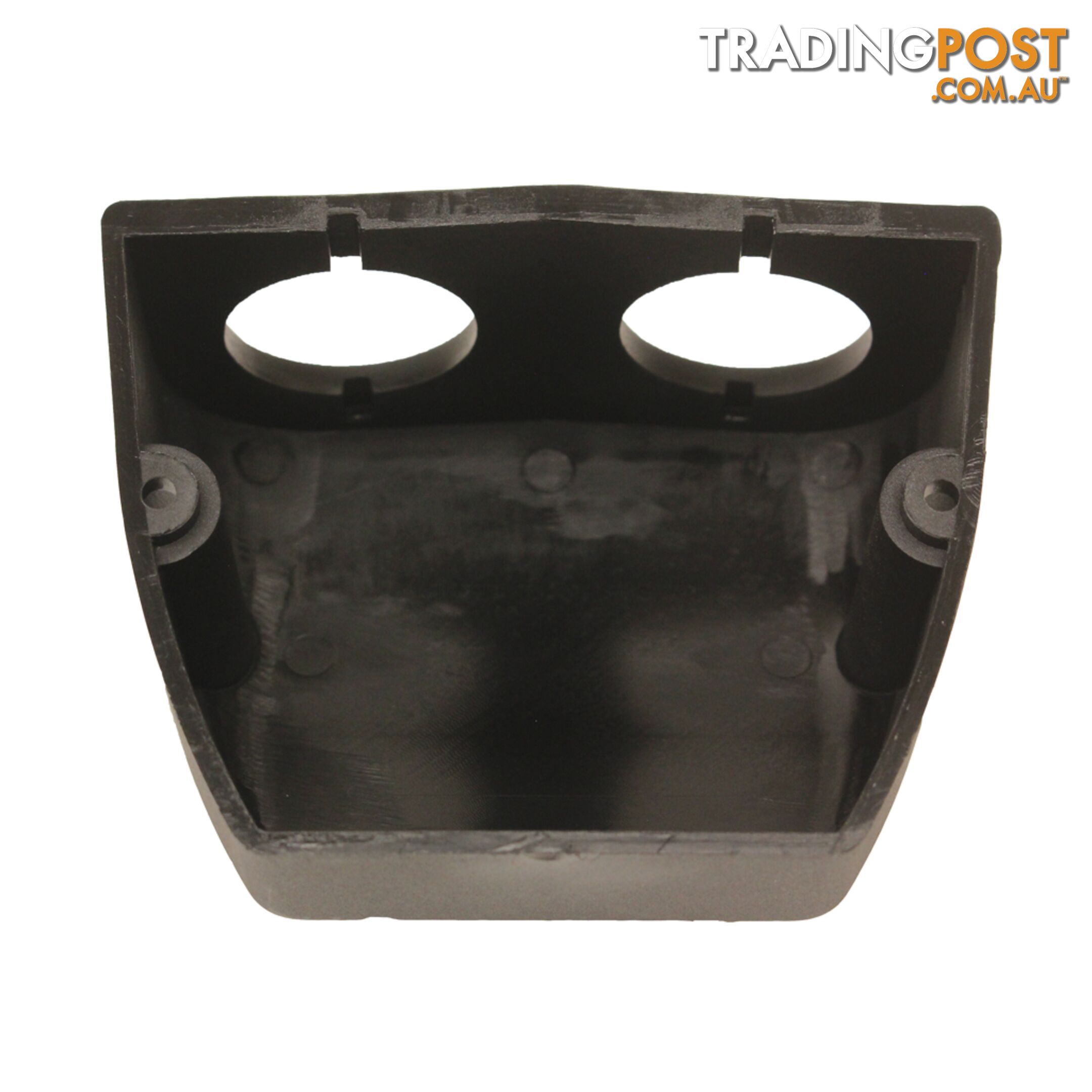 Twin Hole Surface Mount Duel Inlet Socket Heavy Duty Plastic 30mm Diameter SKU - BB-Twindome