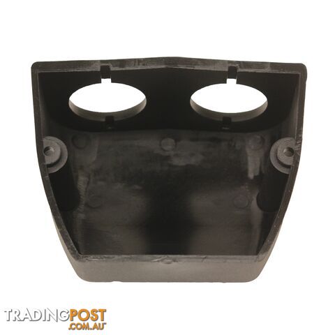 Twin Hole Surface Mount Duel Inlet Socket Heavy Duty Plastic 30mm Diameter SKU - BB-Twindome