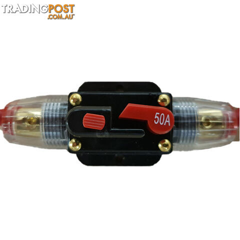 50 amp Resettable In Line Fuse Suits up to 6 B S Wire SKU - BB-MCB50A