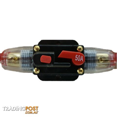 50 amp Resettable In Line Fuse Suits up to 6 B S Wire SKU - BB-MCB50A