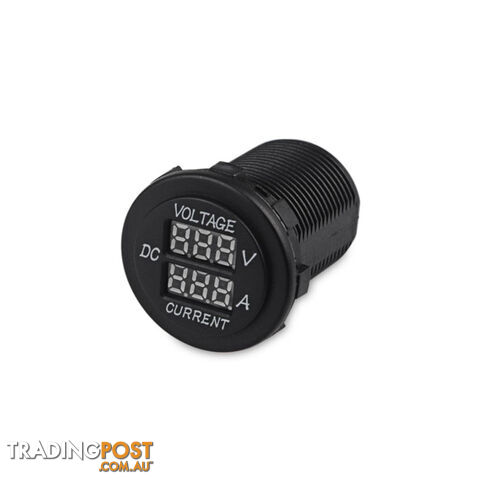 Volt   Amp Meter Round Panel Mount LED Display SKU - 10021