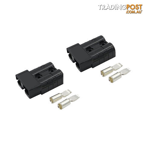 50 amp Anderson Style Plugs (Pair) Black inc Terminals SKU - 10044-pair