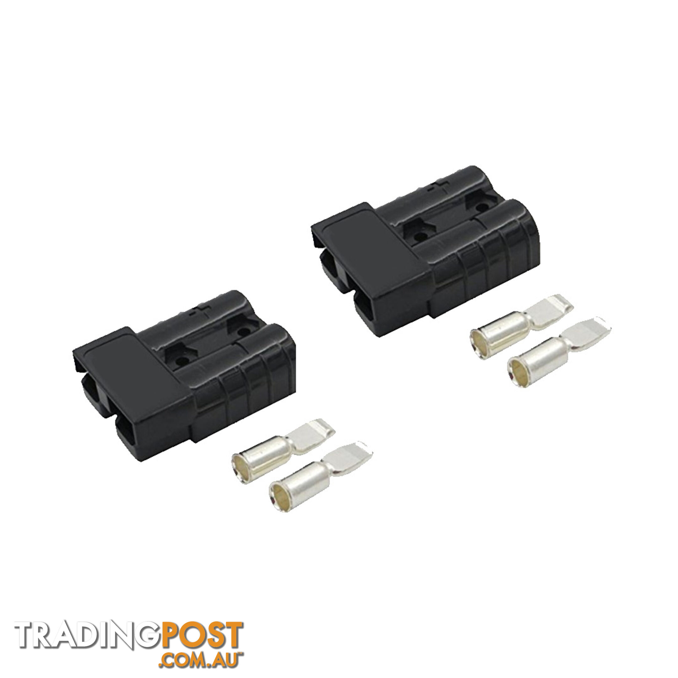 50 amp Anderson Style Plugs (Pair) Black inc Terminals SKU - 10044-pair