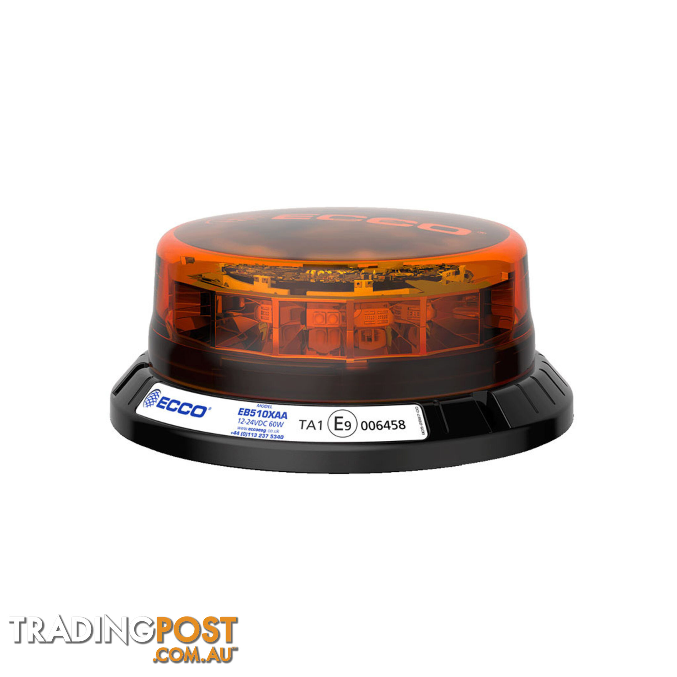 ECCO Low Profile LED Amber Beacon 10/24V 3-bolt fixed Mt.- 60w SKU - EB5102AA