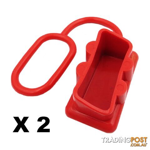 Dust Cap Red x 2 to Suit 175 Amp Anderson Plug SKU - YJ-AND175capx2