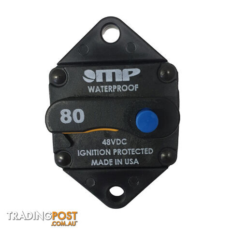 Circuit Breaker 80 amp Panel Mount Resettable Waterproof USA Brand SKU - 175-P0-080