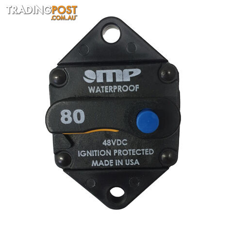Circuit Breaker 80 amp Panel Mount Resettable Waterproof USA Brand SKU - 175-P0-080