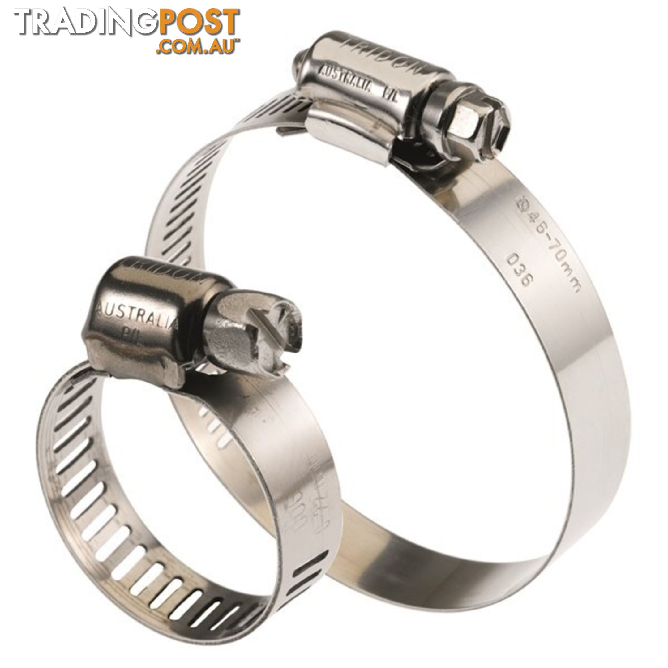 Tridon Full 316 S. Steel Hose Clamp 78mm â 102mm 10pk SKU - H316-056P