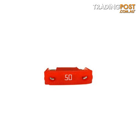 50 amp Maxi Fuse Single Red 30 x 34mm SKU - 50ampmaxifuse