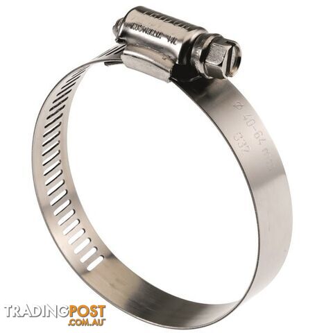 Tridon Full S. Steel Hose Clamps 40mm â 64mm Perforated Band 10pk SKU -...