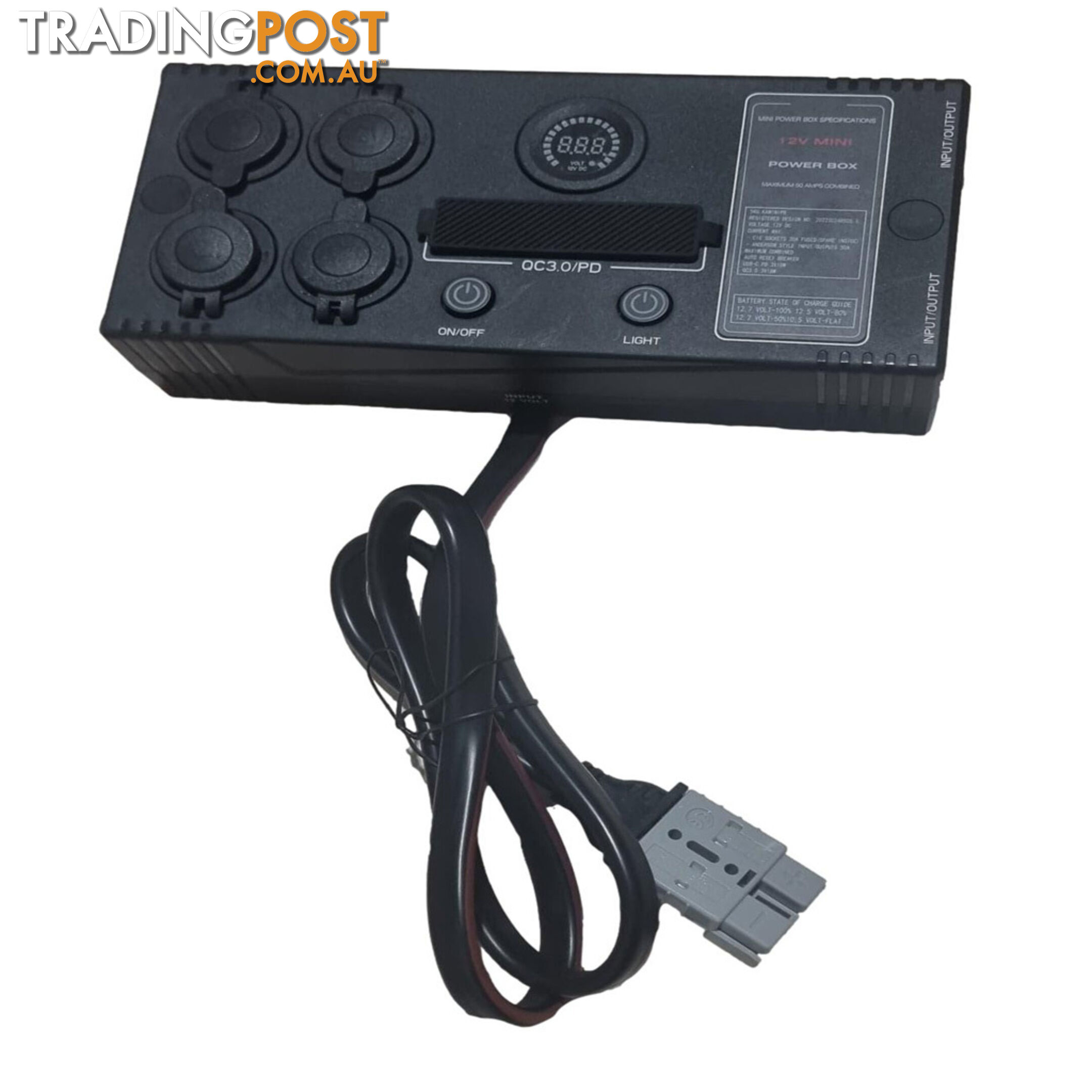 12v Mini Power Box 4 x Cig Socket 3 x USB / USB-C 2 x 50a Connectors SKU - MiniPowerBox